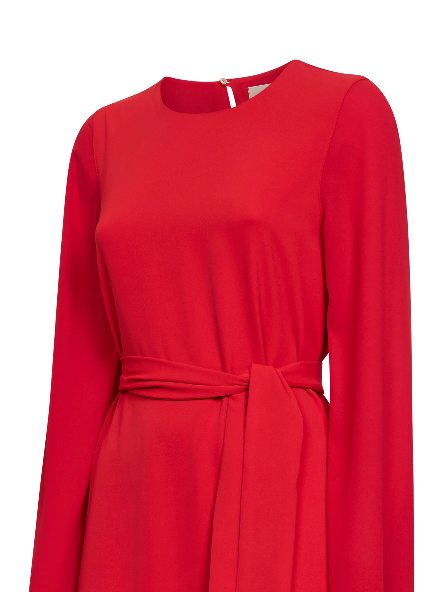 Abito corto Agira fuoco con maniche in georgette