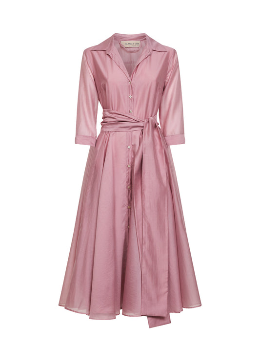 Abito midi a ruota Alaky in voile ametista