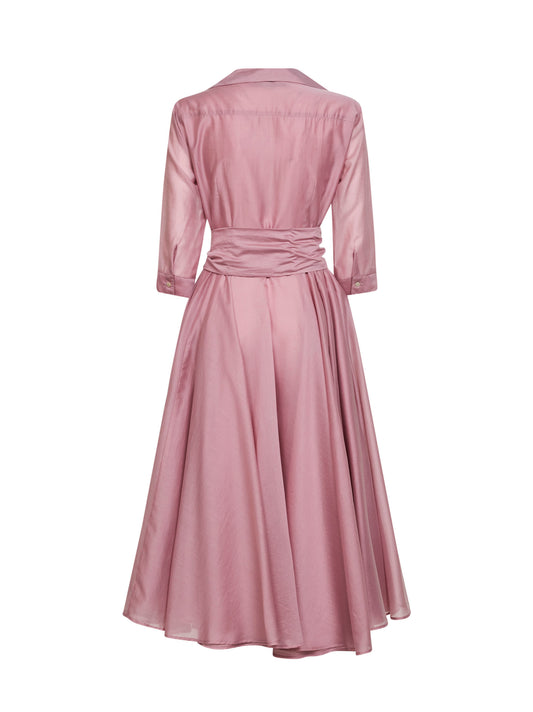 Abito midi a ruota Alaky in voile ametista