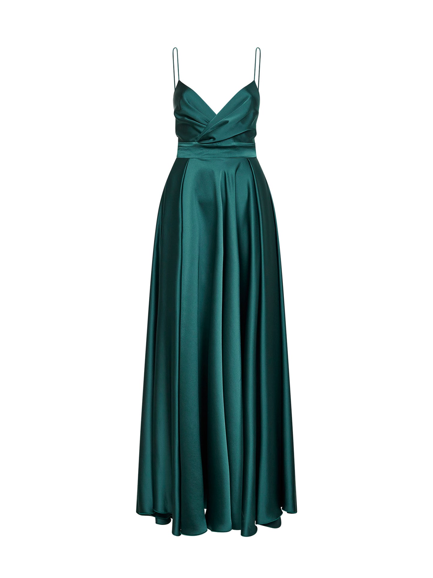 Malachite satin Aldi long dress
