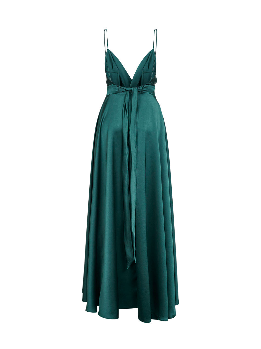 Malachite satin Aldi long dress