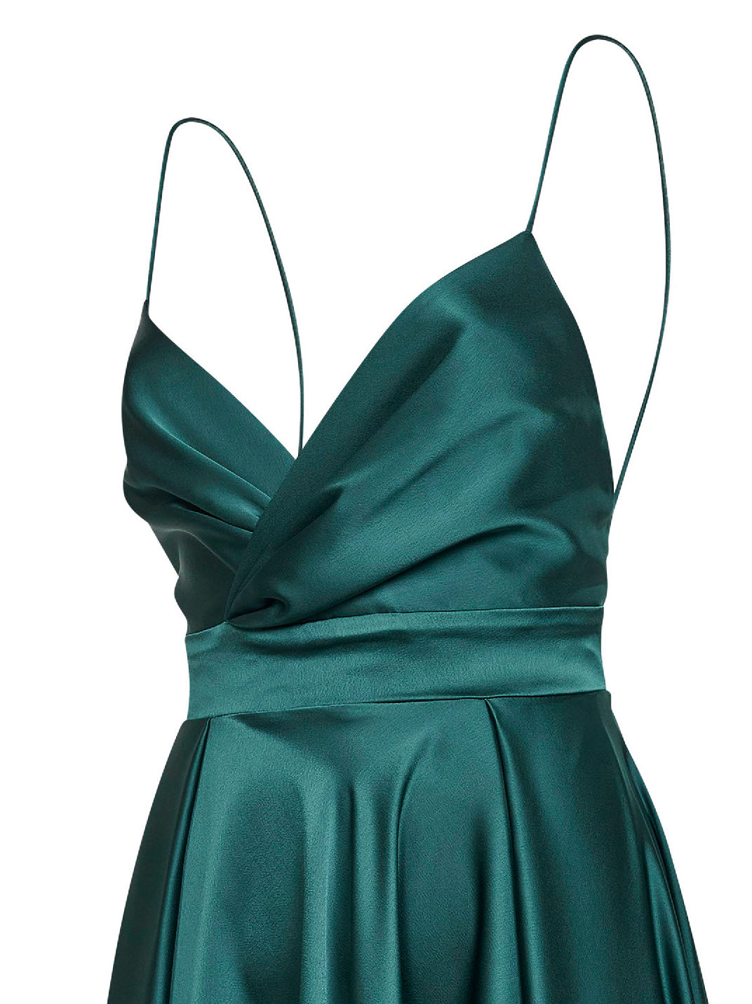 Malachite satin Aldi long dress