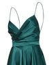 Malachite satin Aldi long dress