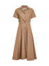 Chemisier midi Alga in cotone stretch biscotto