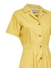 Chemisier midi Alga in cotone stretch giallo olio