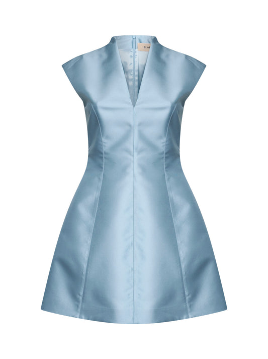 Powder blue taffeta Alinka mini dress