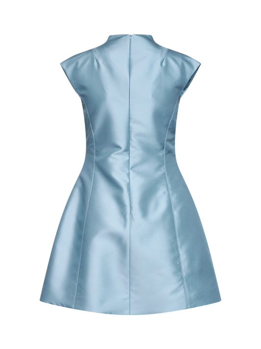 Powder blue taffeta Alinka mini dress
