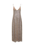 Abito sottoveste lungo Alytea in paillettes oro
