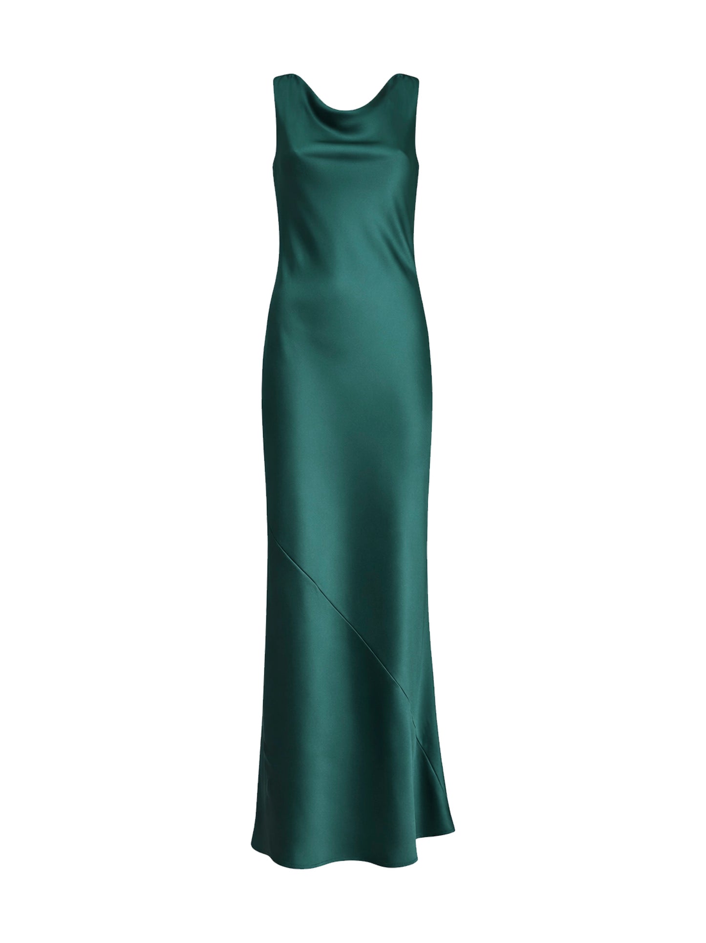 Malachite satin Anjea long dress