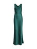 Malachite satin Anjea long dress