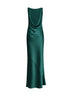 Malachite satin Anjea long dress