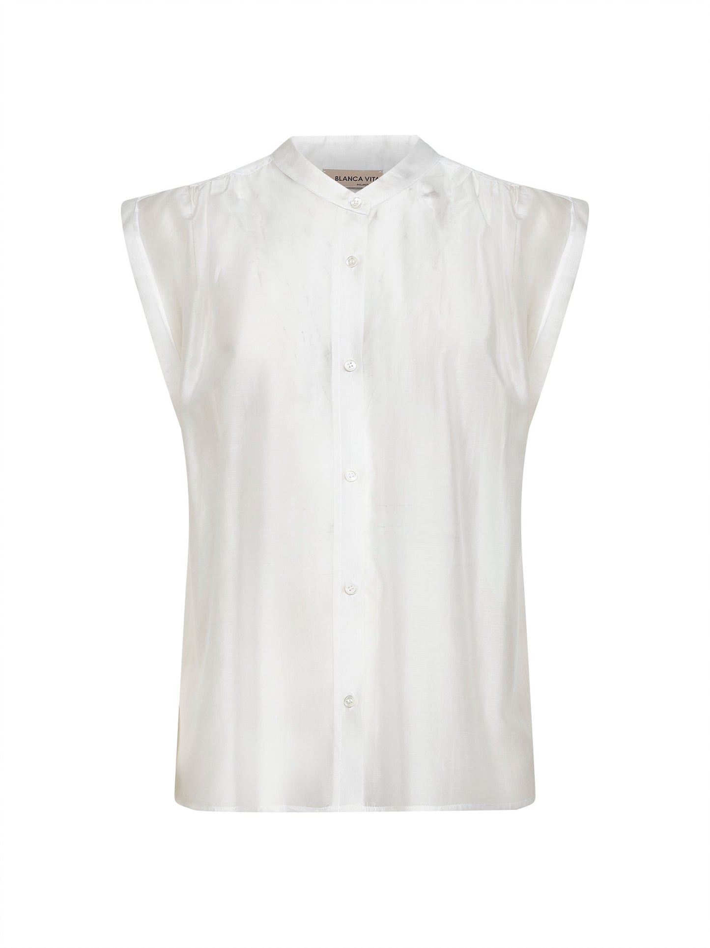 White voile Calicia sleeveless shirt