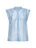 Periwinkle blue voile Calicia sleeveless shirt