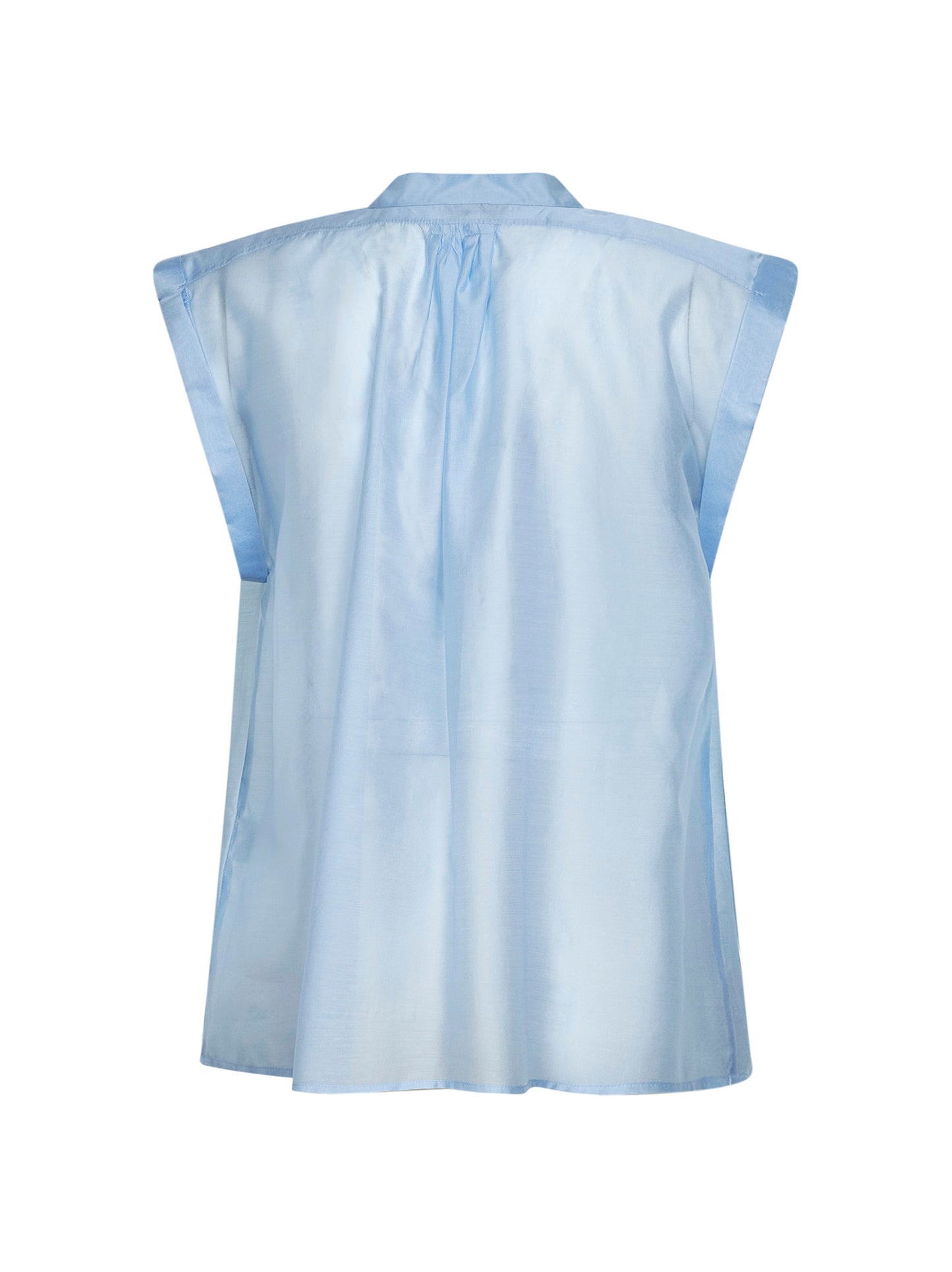 Periwinkle blue voile Calicia sleeveless shirt