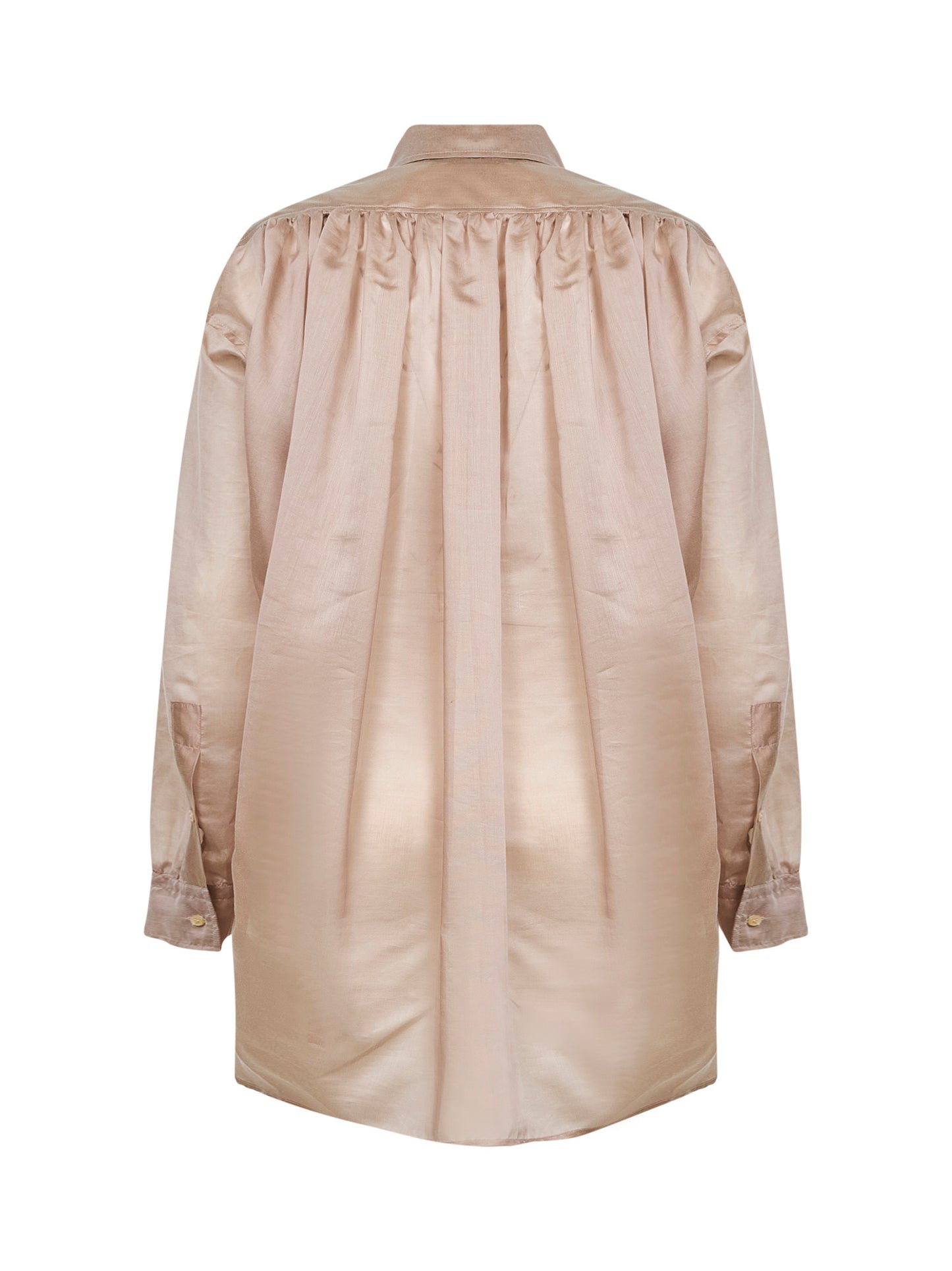Beige lyocell blend Calyura oversized shirt