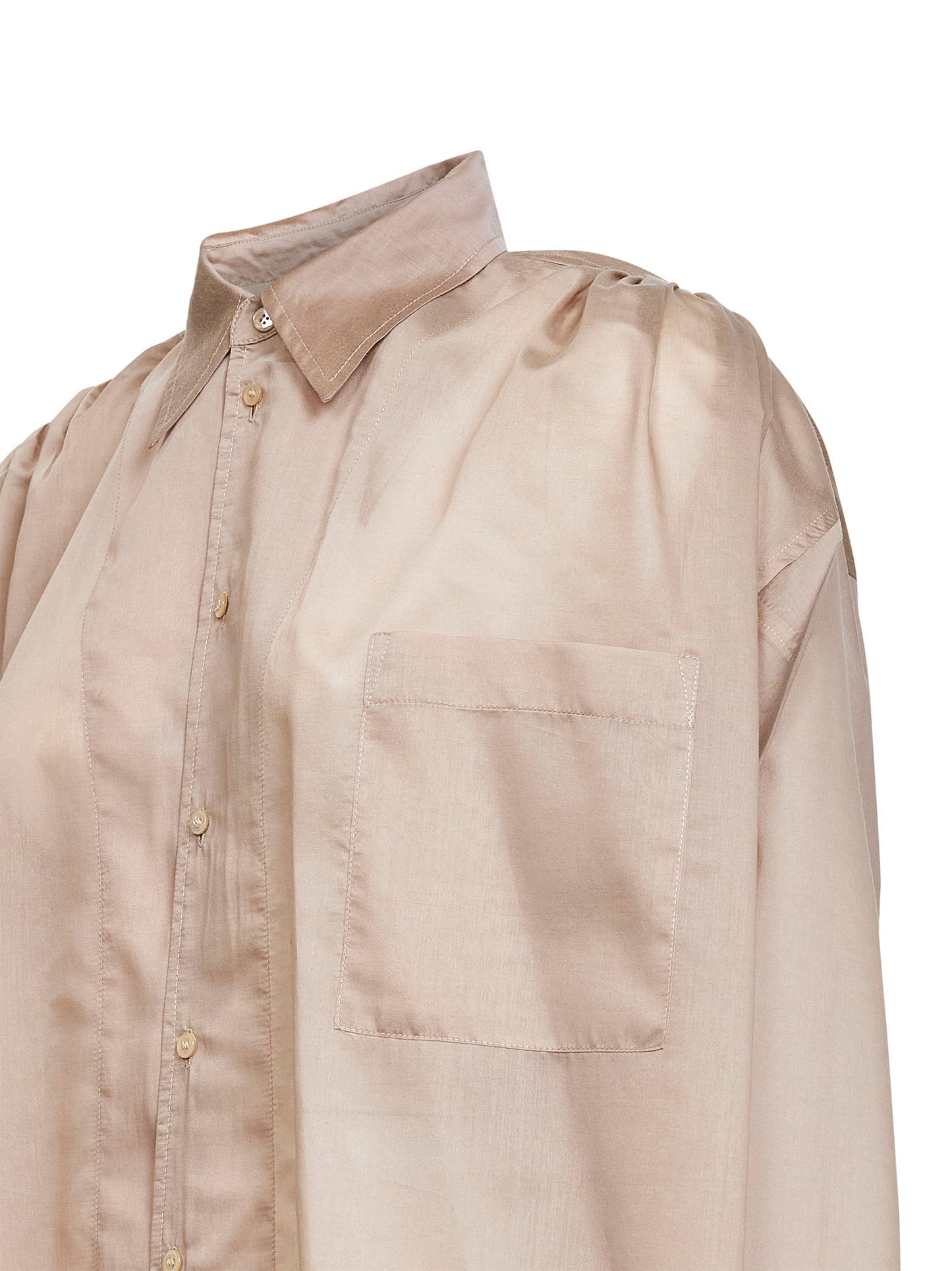 Beige lyocell blend Calyura oversized shirt
