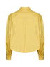 Camicia crop Celta in popeline stretch giallo olio