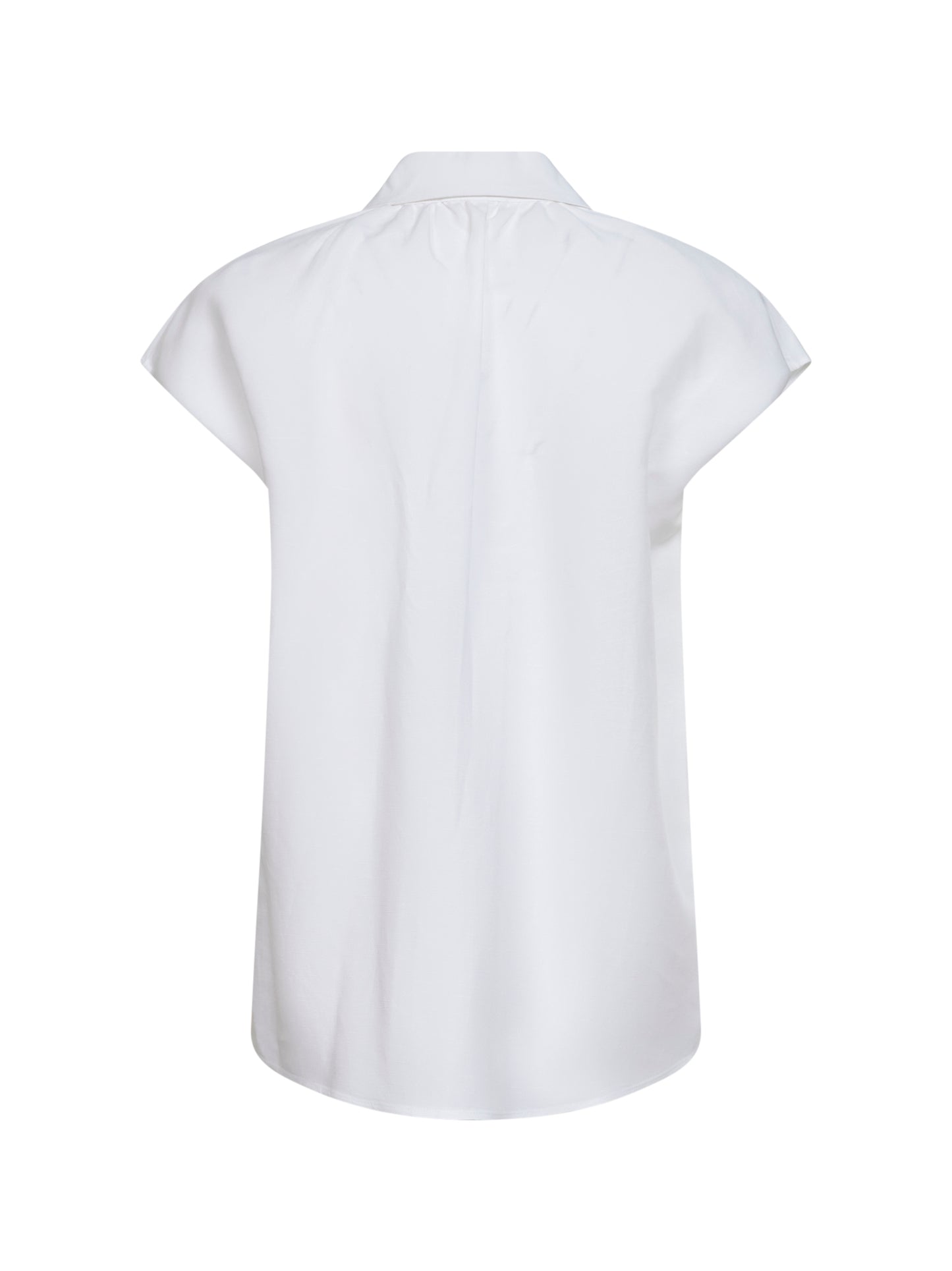 White viscose and linen Cenzia shirt