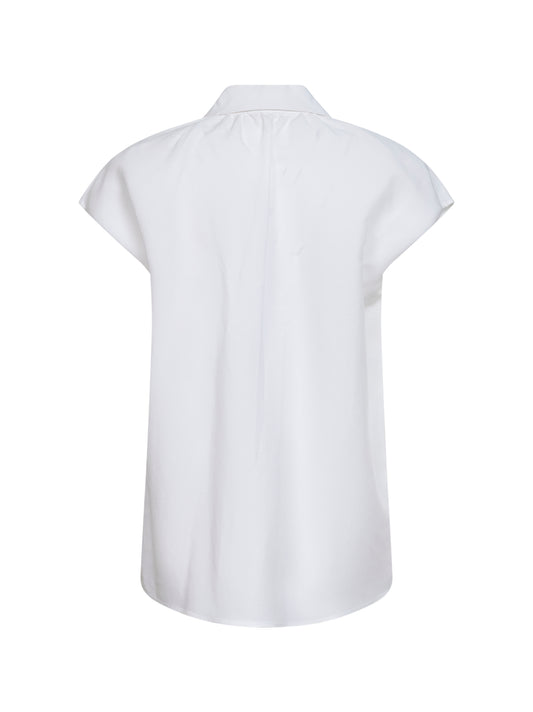 White viscose and linen Cenzia shirt