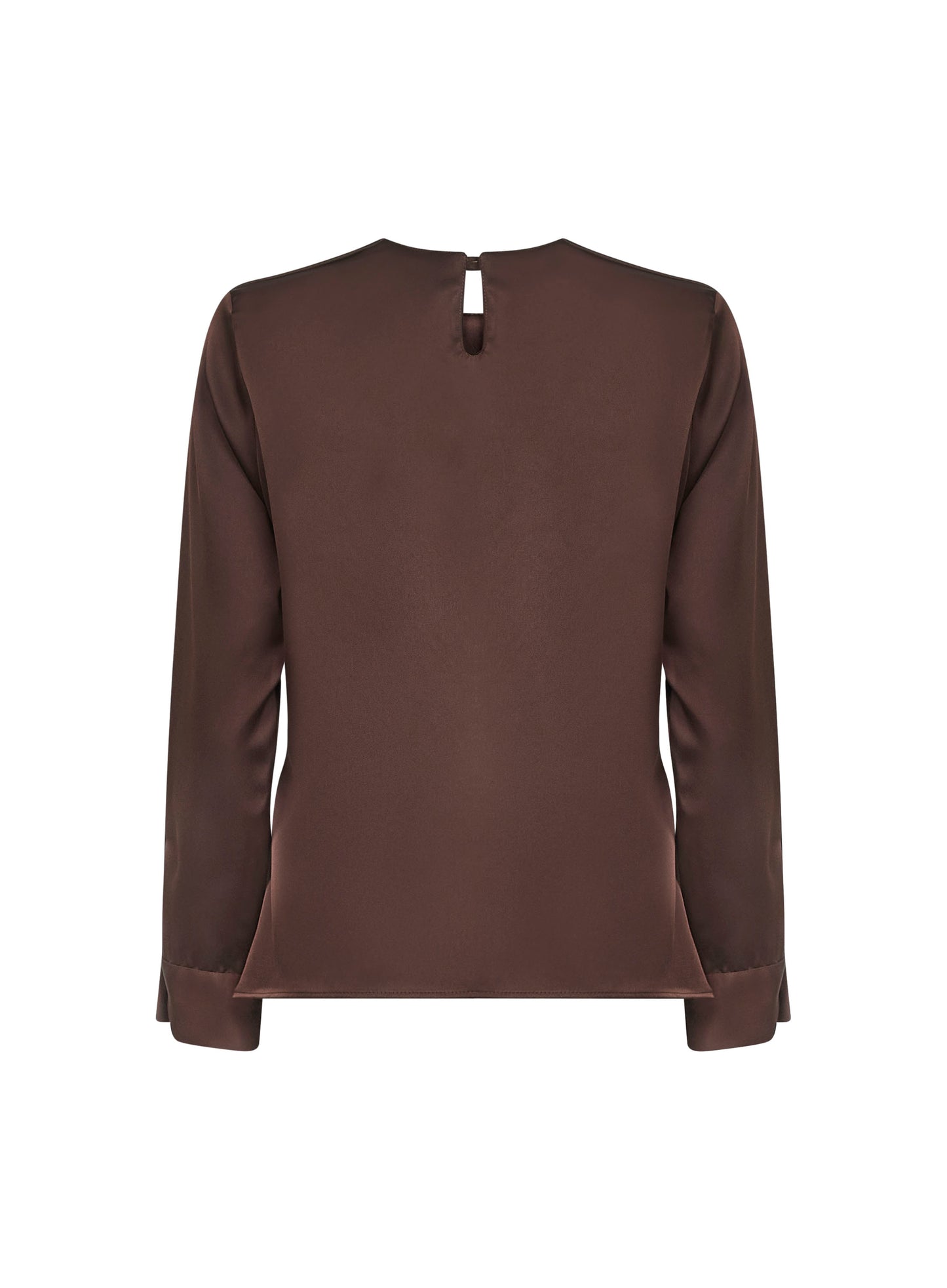 Blusa Cesta in raso caffè