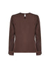 Blusa Cesta in raso caffè
