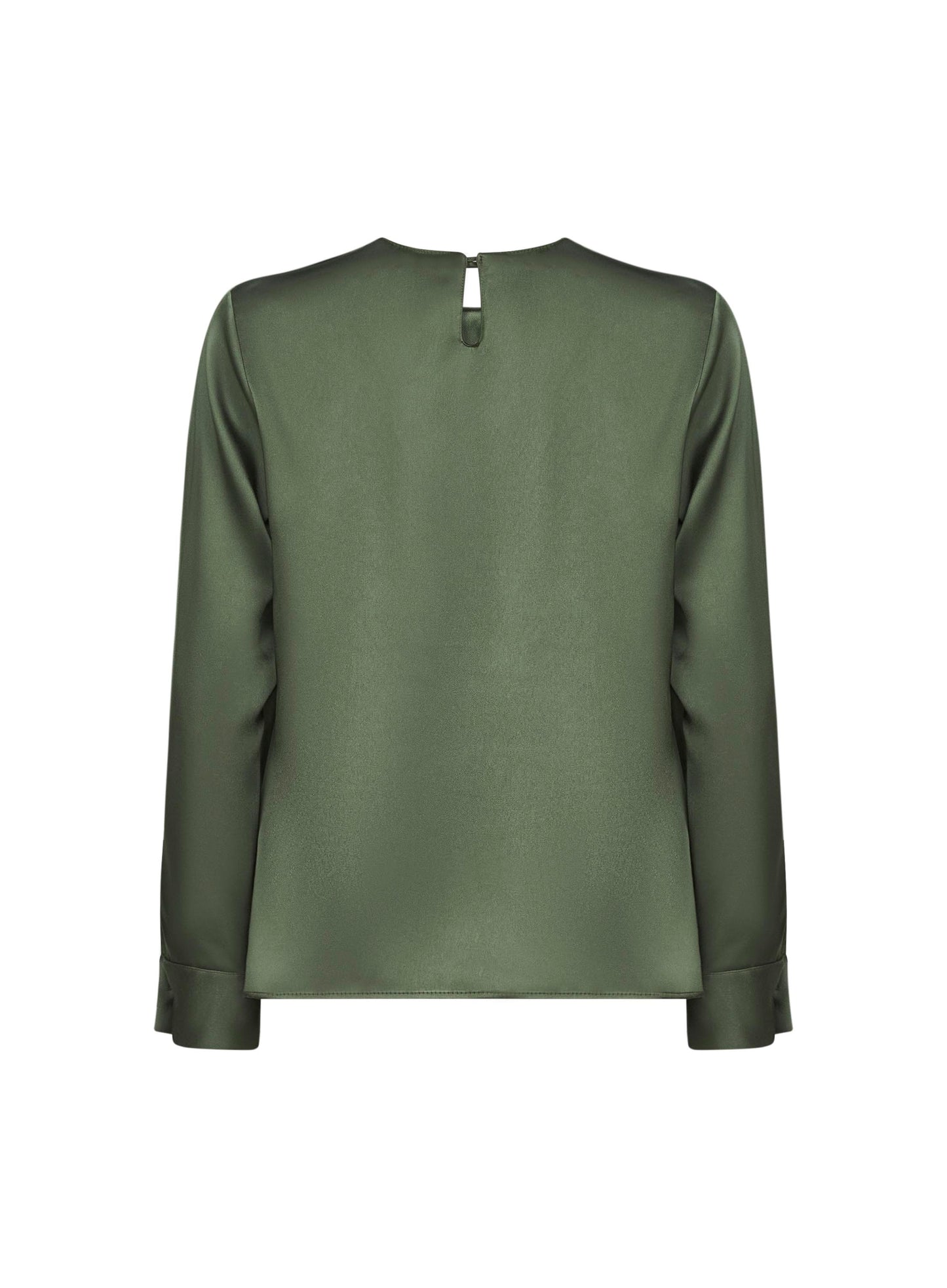 Blusa Cesta in raso verde