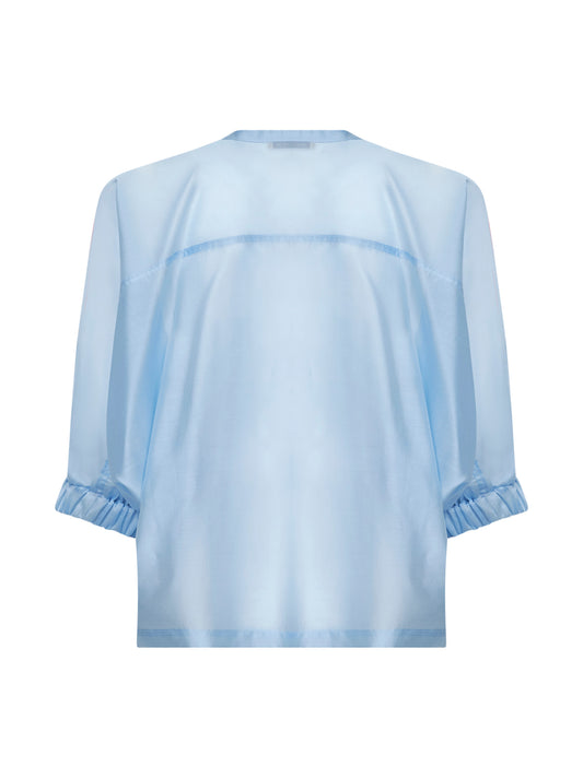 Periwinkle blue voile Ciker tunic shirt