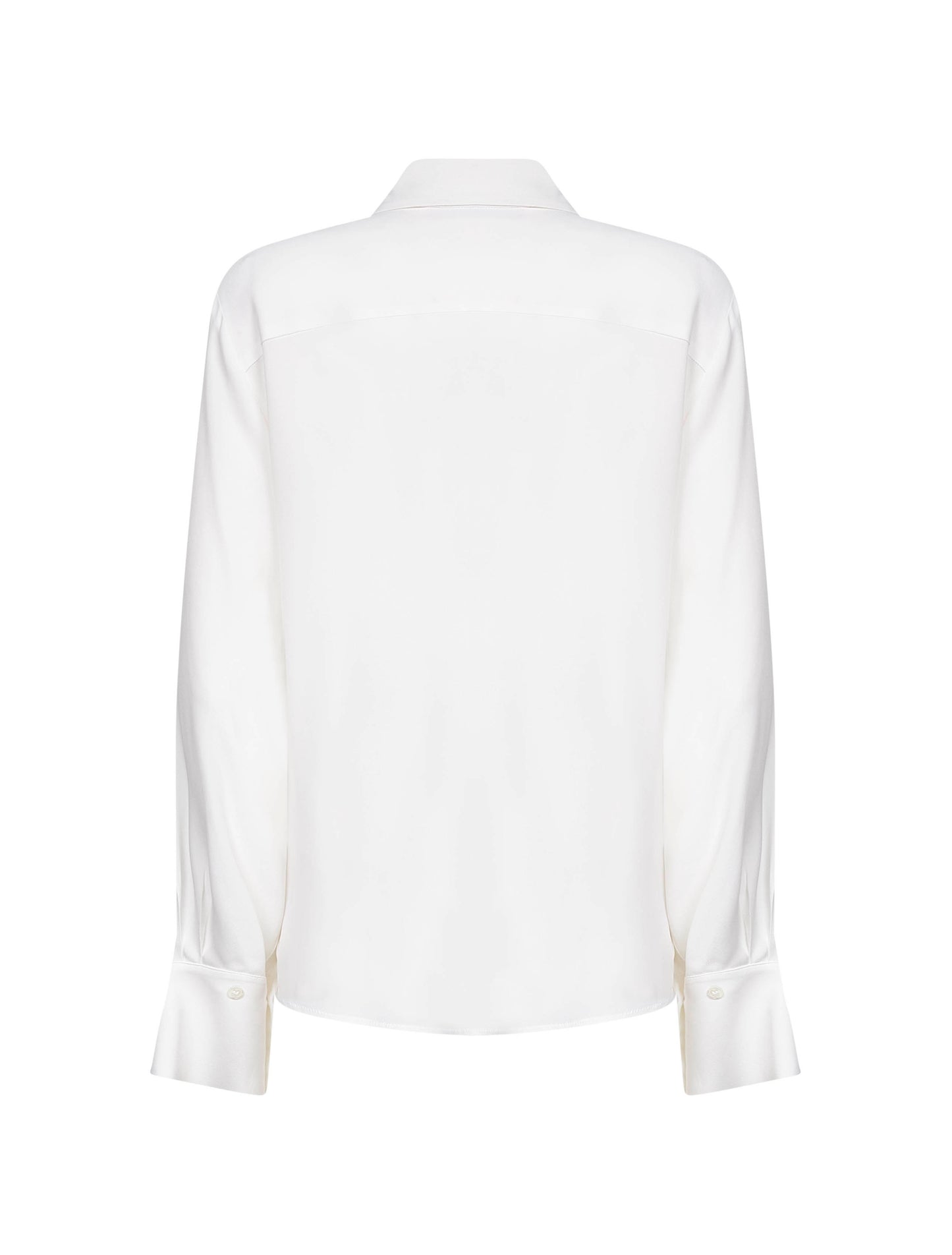 Camicia Creta in misto seta bianco