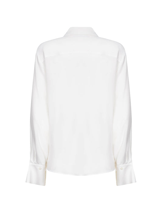 White silk blend Creta shirt