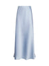 Powder blue satin Gedila long bias skirt