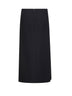 Black cady Grega midi skirt