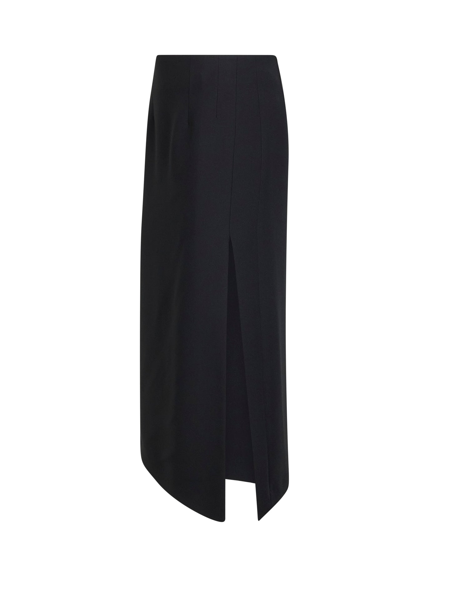 Black cady Grega midi skirt