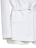 White viscose and linen Goody belted blazer