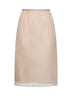 Beige organza Gunzy pencil skirt