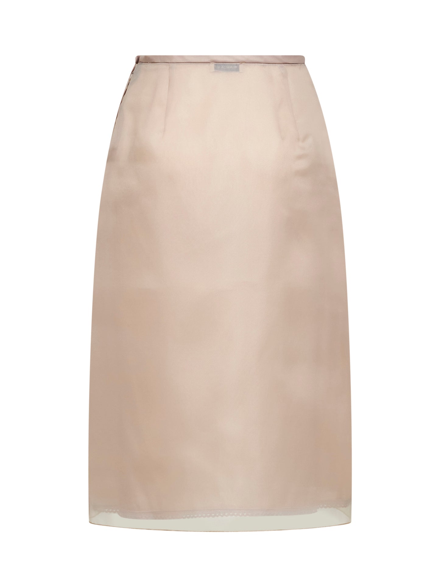 Beige organza Gunzy pencil skirt