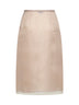 Beige organza Gunzy pencil skirt