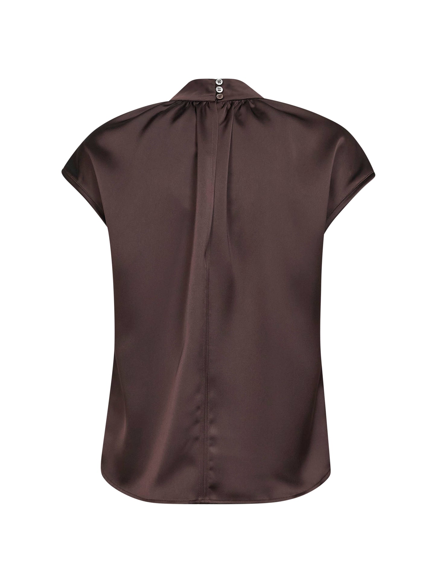 Top Maria in raso caffè
