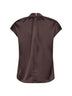 Top Maria in raso caffè