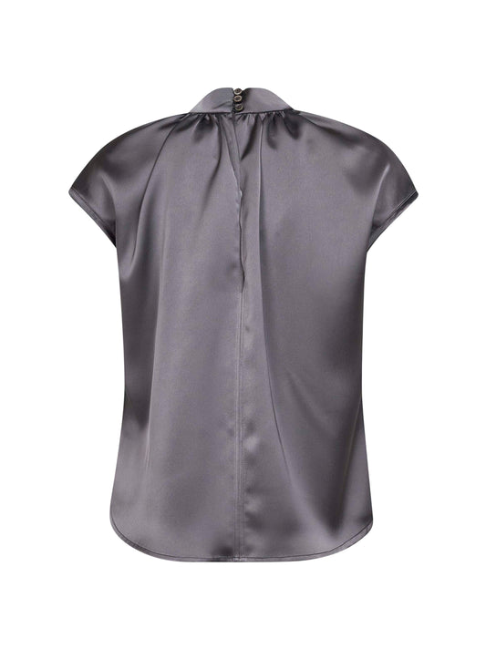 Top Maria in raso piombo