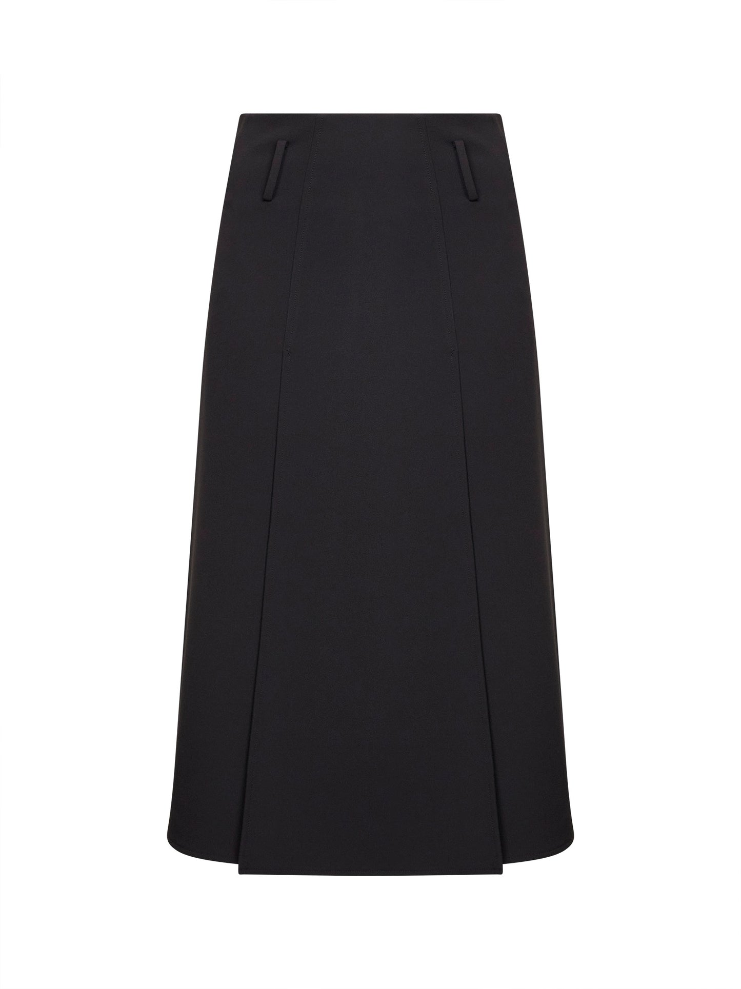 Gonna midi a teli Marialuisa in jersey nero