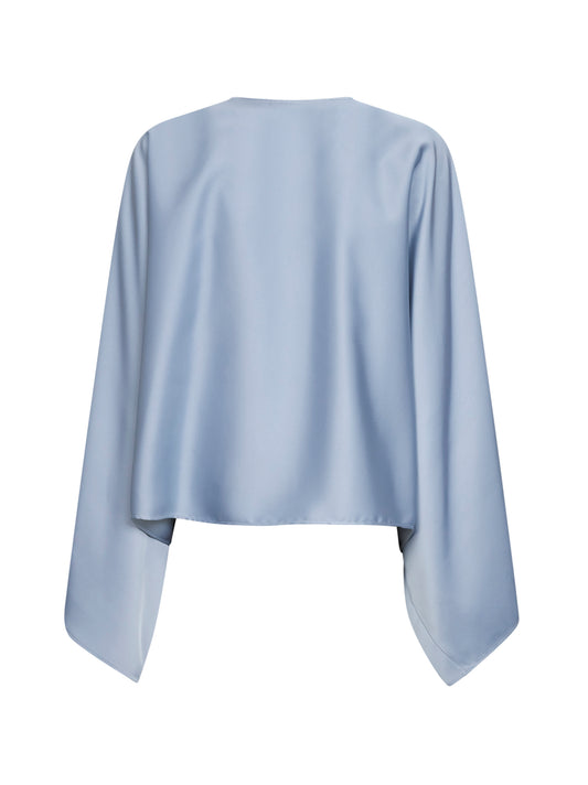 Powder blue satin Merti cape
