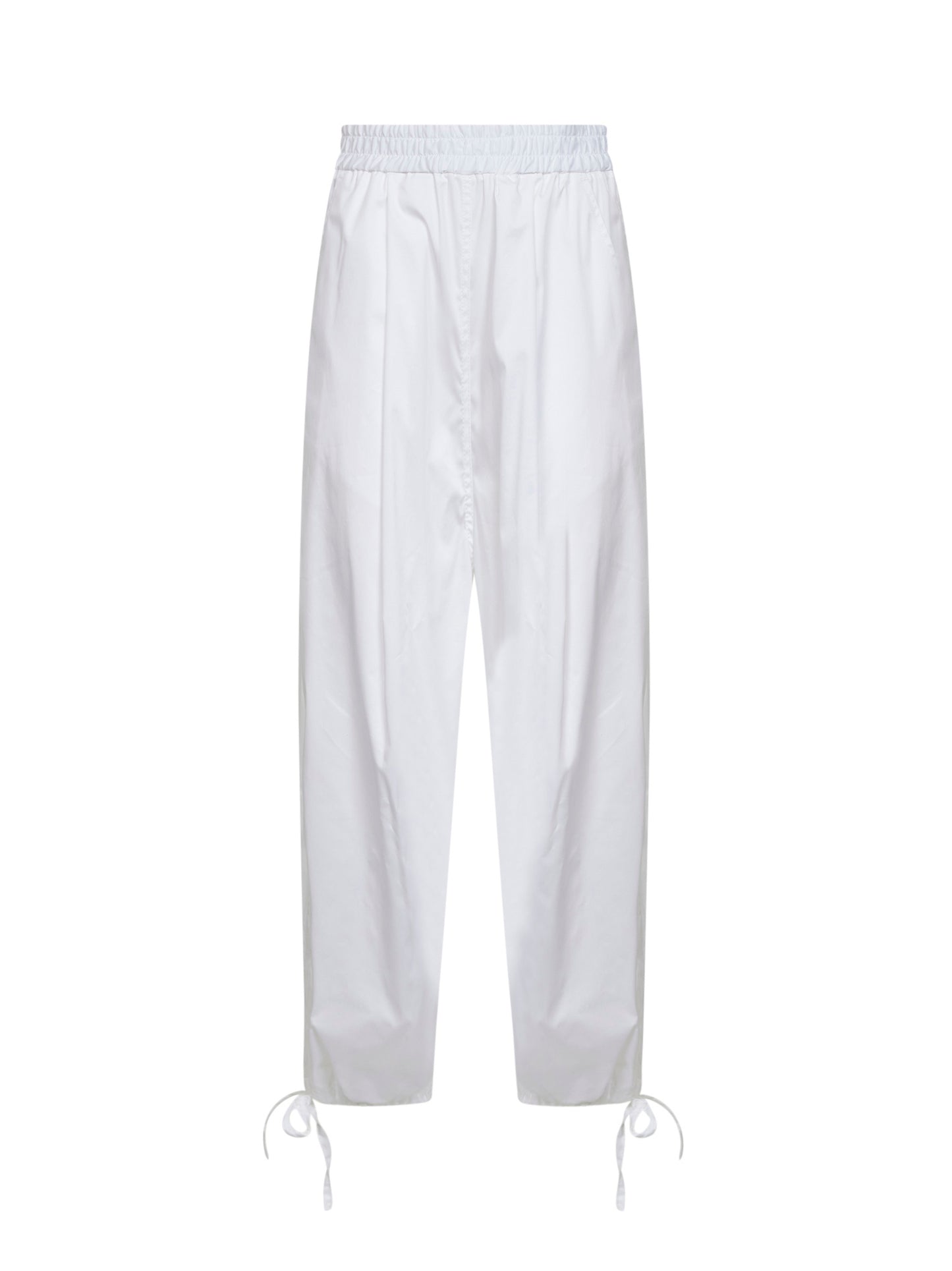 Pantaloni cargo Pagila in popeline tecnico bianco