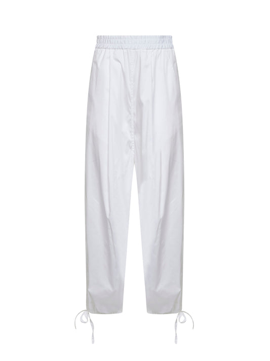 Pantaloni cargo Pagila in popeline tecnico bianco