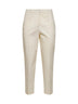 Pantaloni chino Pares in cotone stretch vaniglia