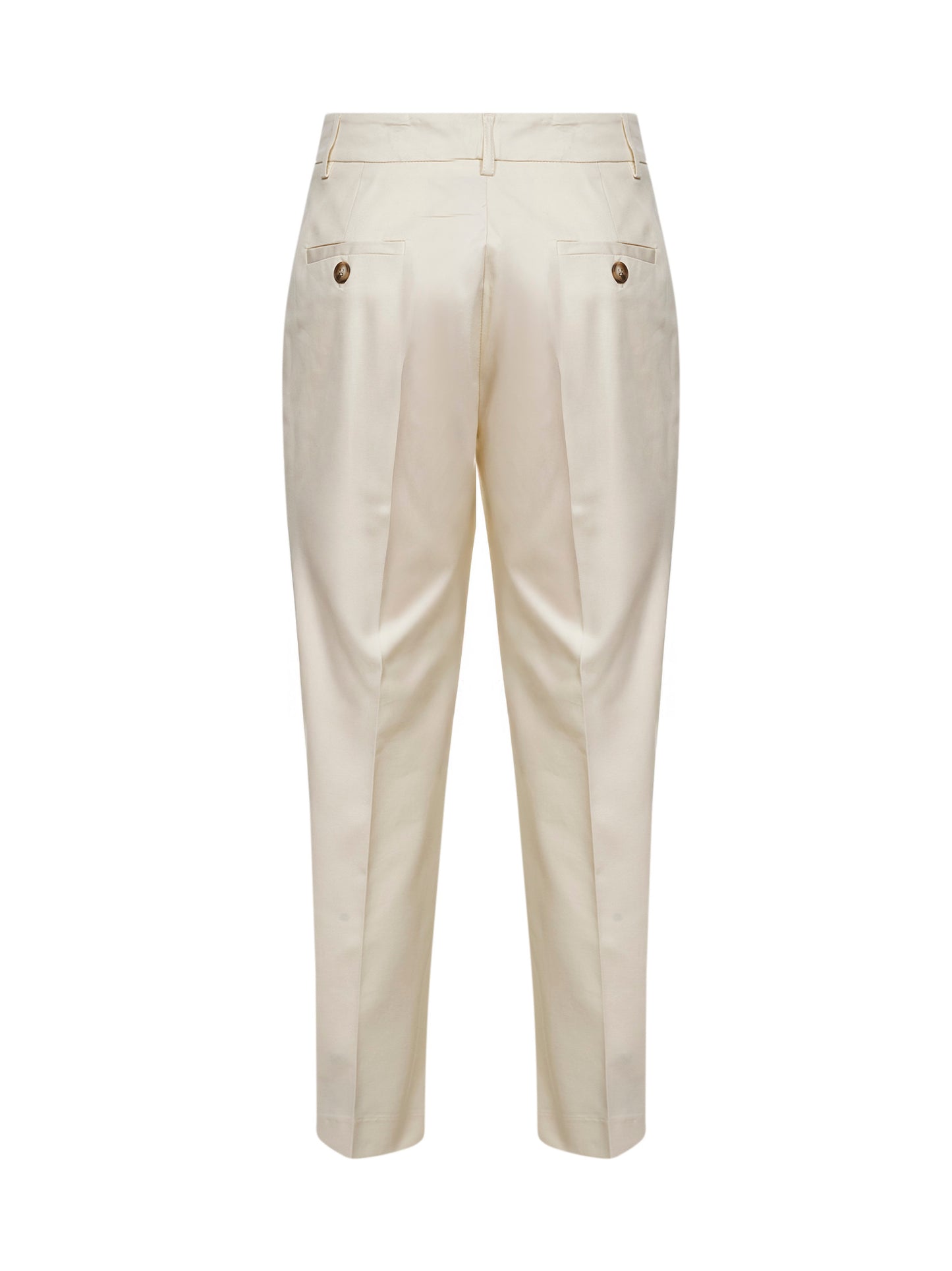 Pantaloni chino Pares in cotone stretch vaniglia