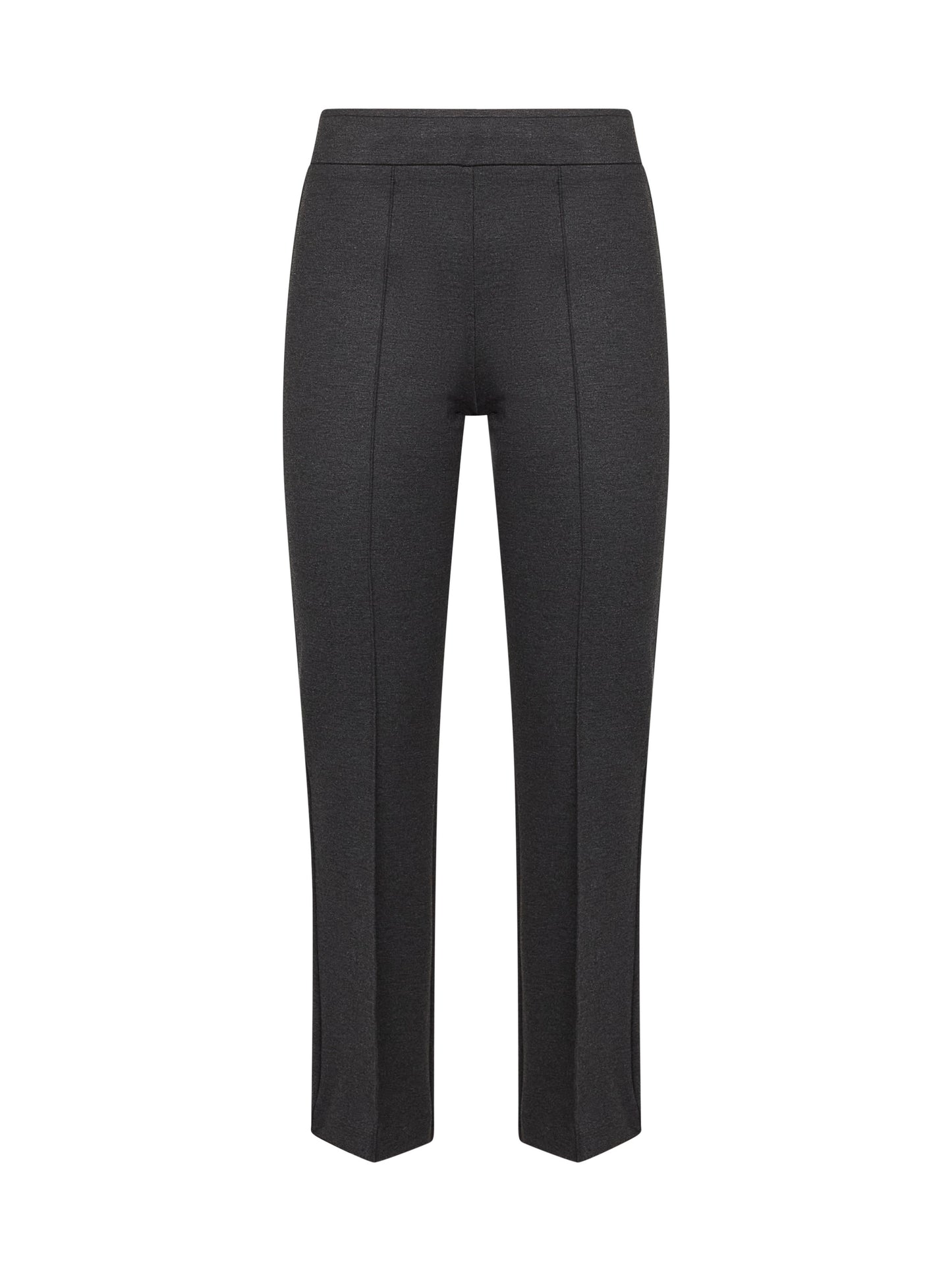 Anthracite stretch jersey Pioppo trumpet trousers