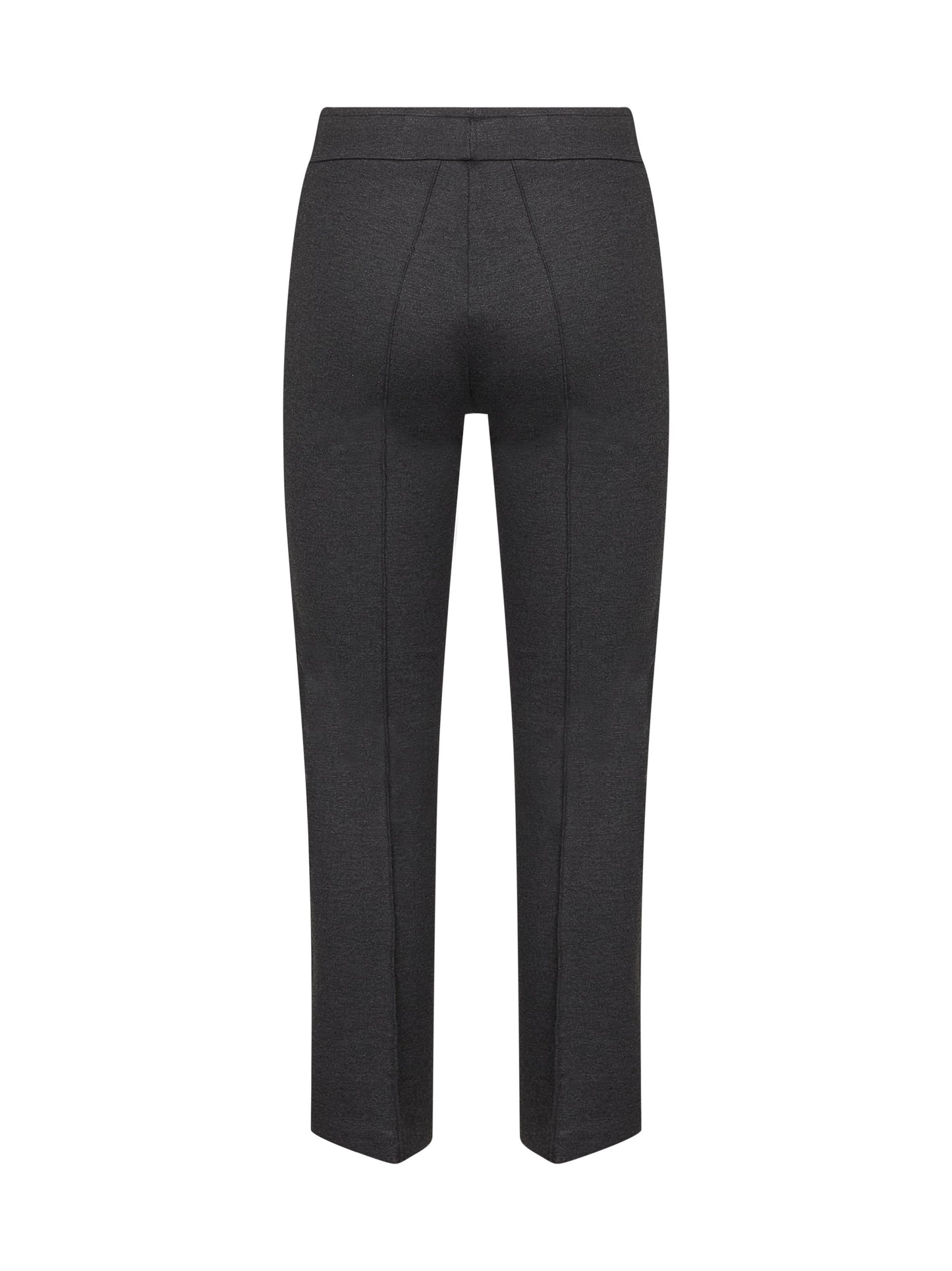 Anthracite stretch jersey Pioppo trumpet trousers