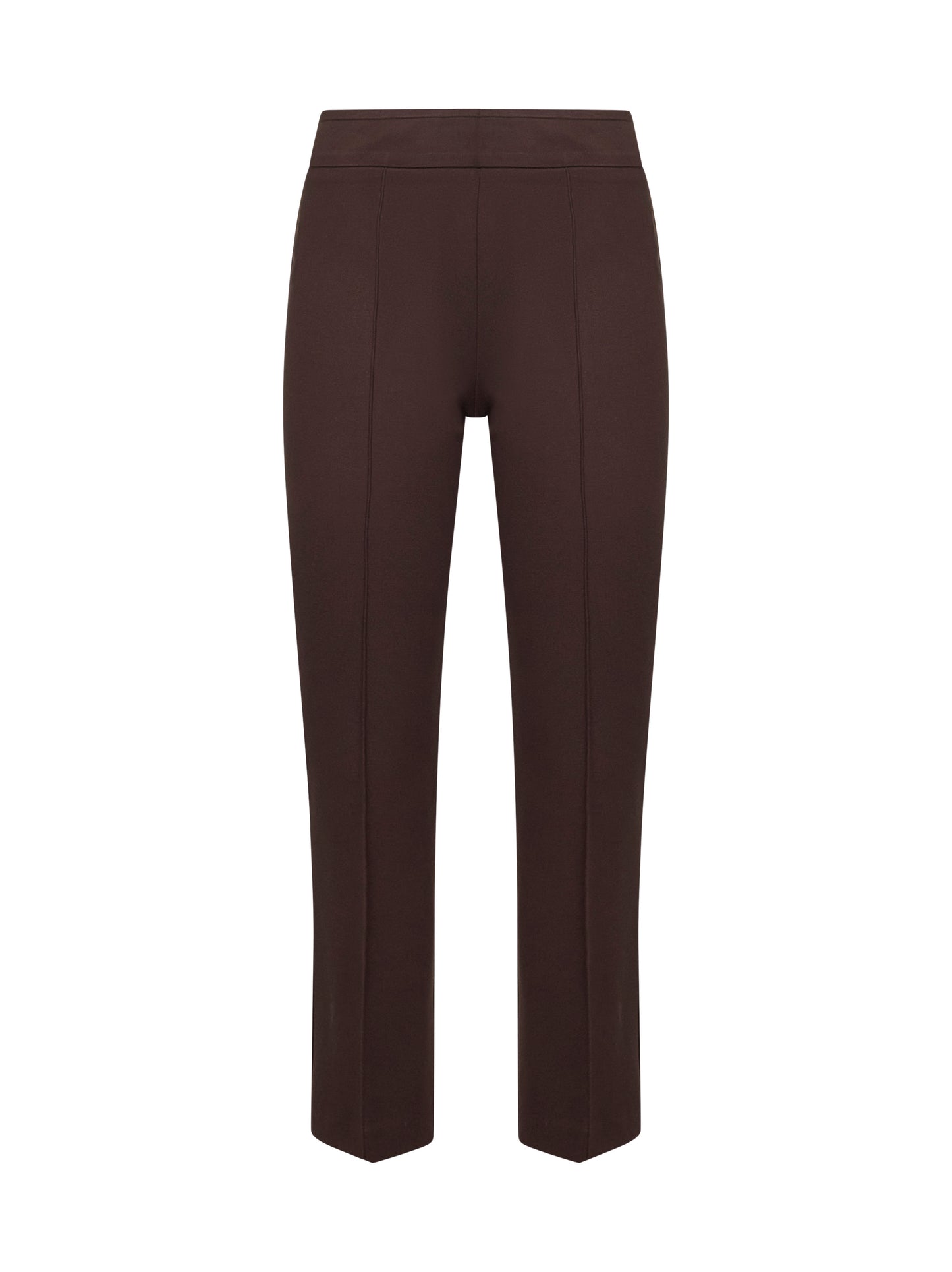 Coffee stretch jersey Pioppo trumpet trousers
