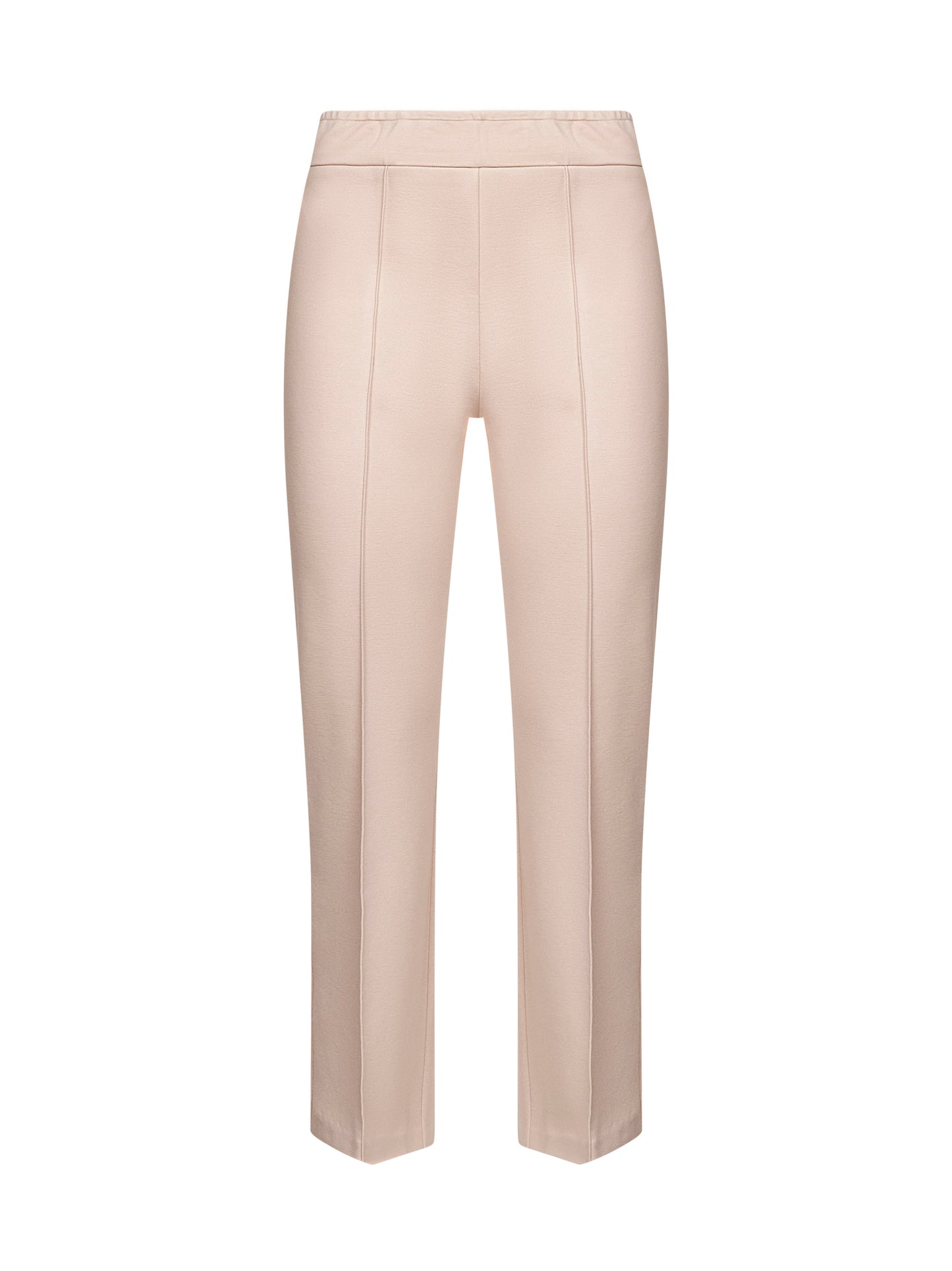 Cream stretch jersey Pioppo trumpet trousers