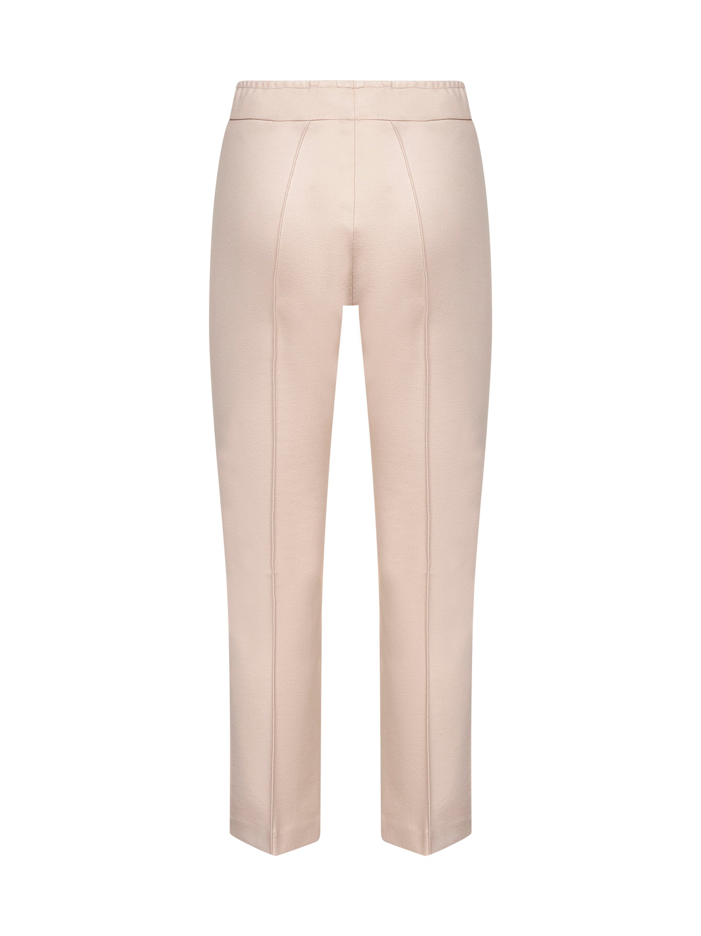 Cream stretch jersey Pioppo trumpet trousers